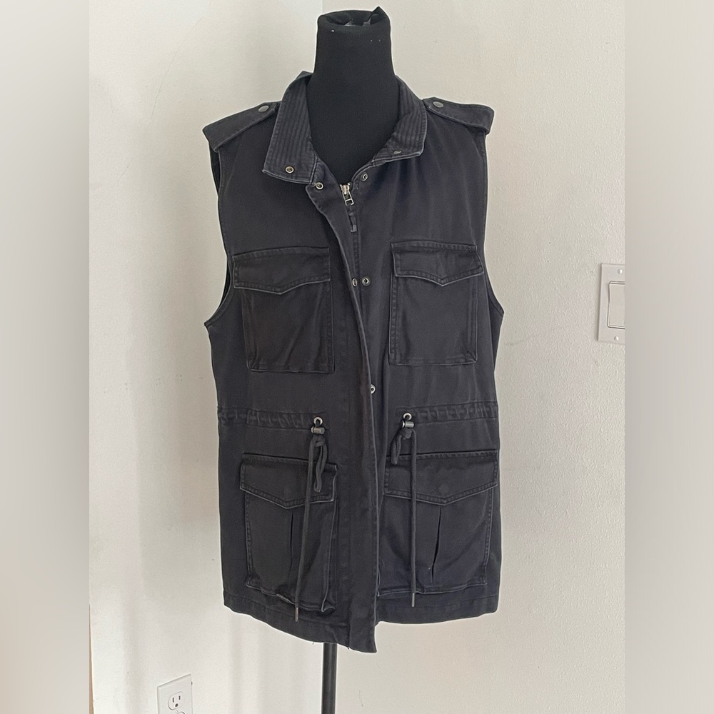 Black Denim Vest